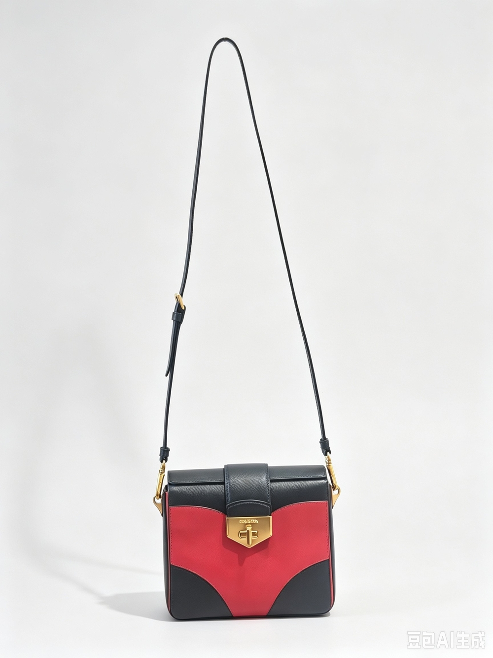 Prada Colorblock Crossbody Bag in Red and Black
